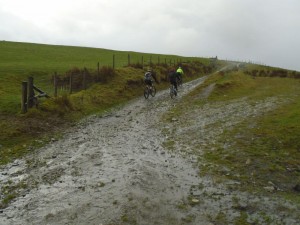It started properly raining on the climb onto Pen y Gwely. 
