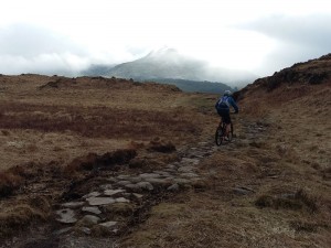 Martin and a shy Moel Siabod on the way back to Capel Curig. 