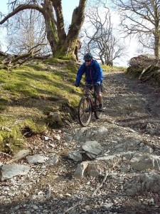 Nigel on the Tan y garth descent. 