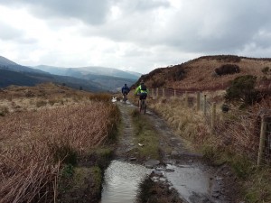 Scott and Nigel on the Sarn Helen trail in Snowdonia. 