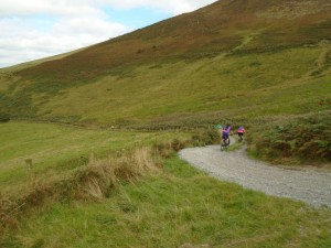 Starting the Piggories descent on the Clwydian Range.