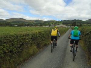 Tom and Dave heading back towards the Clwydian Range.