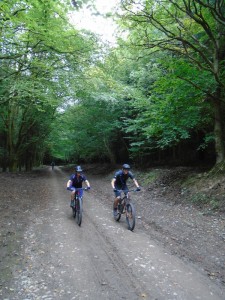 Wendy and Jonathan climbing through Coed Plas-y-nant.