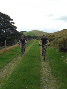 Wendy and Jonathan on the Fron Hen climb.