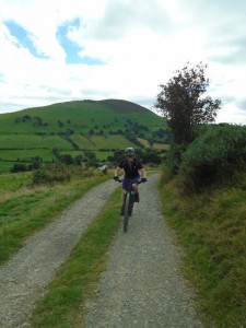Wendy climbing from the Clwyd Gate.