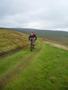Karl on the Whaw Edge descent into Arkengarthdale.