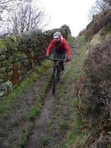 Mark on the Golf Course singletrack above Todmorden.