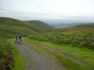 Pete and John at the top of the Carding Mill Valley climb.