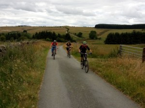 Nick, Ian and Crian climbing from Llechrydau farm.   
