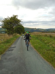 Dave at the top of the long climb from the Ceiriog Valley.