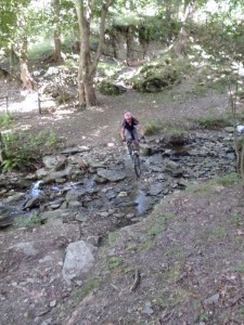 Mark at the Tynddol stream crossing.     