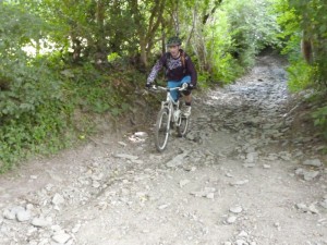 Pete at the bottom of the Badi descent.    