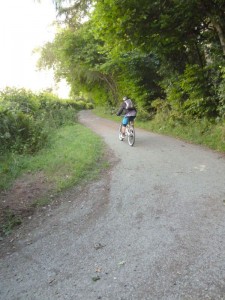 Pete climbing out of the Ceiriog Valley to Caemor Wood.    
