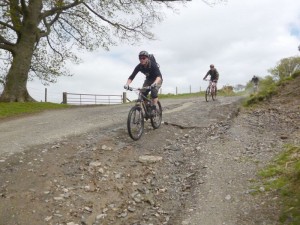 Nigel and Mike on the Foel Wylfa descent. 