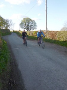 Mike and Mark approaching the Bryn Alyn junction.