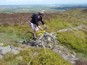 Chris on the Moel Dywyll concessional trail.