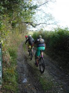 Matt, Nige and Tim at the start of the Hafod-y-cwm trail.