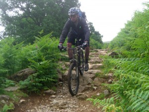 Col (flattyres) on the technical Ullswater trail. 