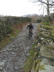 Paul on the descent to Elterwater. 