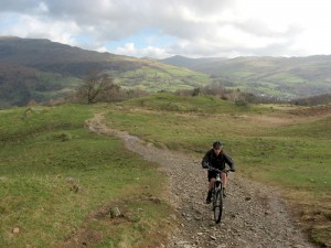 Paul near the top of the first climb on Loughrigg Fell.  