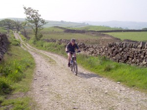 Paul approaching the junction near High House.