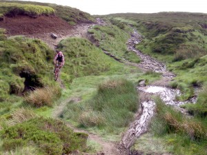 Mark at the top of Cut Gate. It can be very boggy here in the wet.