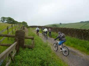 Climbing to Windyway House. 