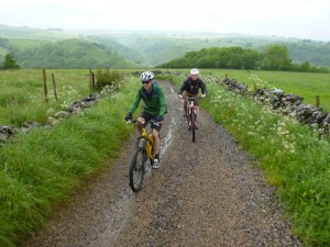 Simon and Ed on the Priestcliffe climb. 