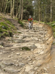 Rich riding the optional descent of The Beast. 