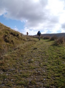 Starting the Grassy Steep climb up Cadair Idris.                      