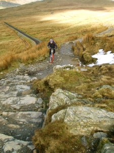 Paul climbing the Llanberis Path.    