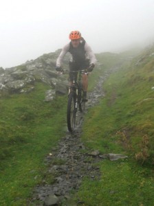 Paul on the Bwlch y Rhiwgyr descent. 