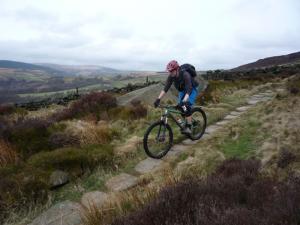 Nick on the Whirlaw pack horse trail above Calderdale.