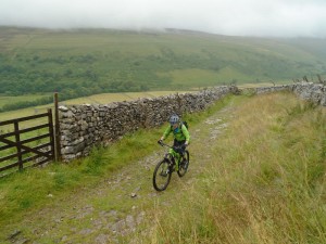Brian near the top of the steep climb from Littondale.