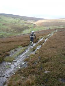 Brian on the Cringley Hill descent heading away from Swaledale.