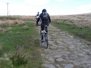 Laurence and Paul on the rocky Heptonstall Moor climb.