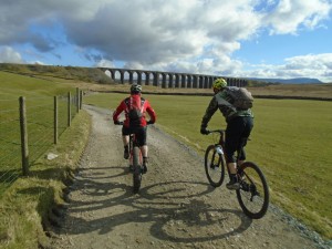 Jason and Justin heading to the Ribblehead Viaduct. 